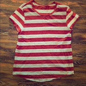Striped shirt with stitching